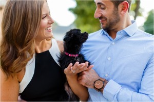 Indianapolis couple with their puppy